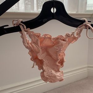 Women's Pink Ruffle Bikini Bottom